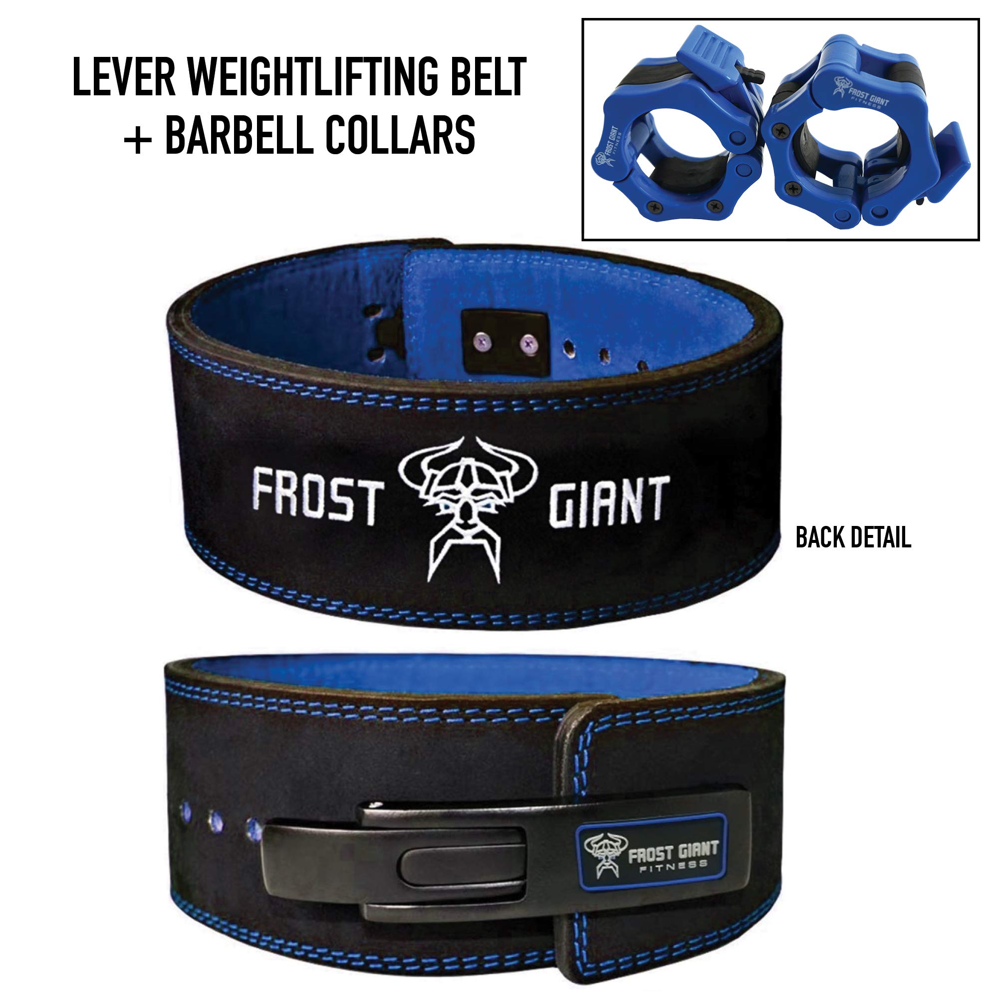 Frost Giant Fitness: Lever Weightlifting Belt Premium Suede Leather | Professional Grade for Deadlifts, Weight Lifting, Squats, (Men & Women, Sizes S-3XL 8MM & 10 MM)