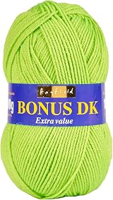 Sirdar Hayfield Bonus DK Neon Green 552 100g Yarn