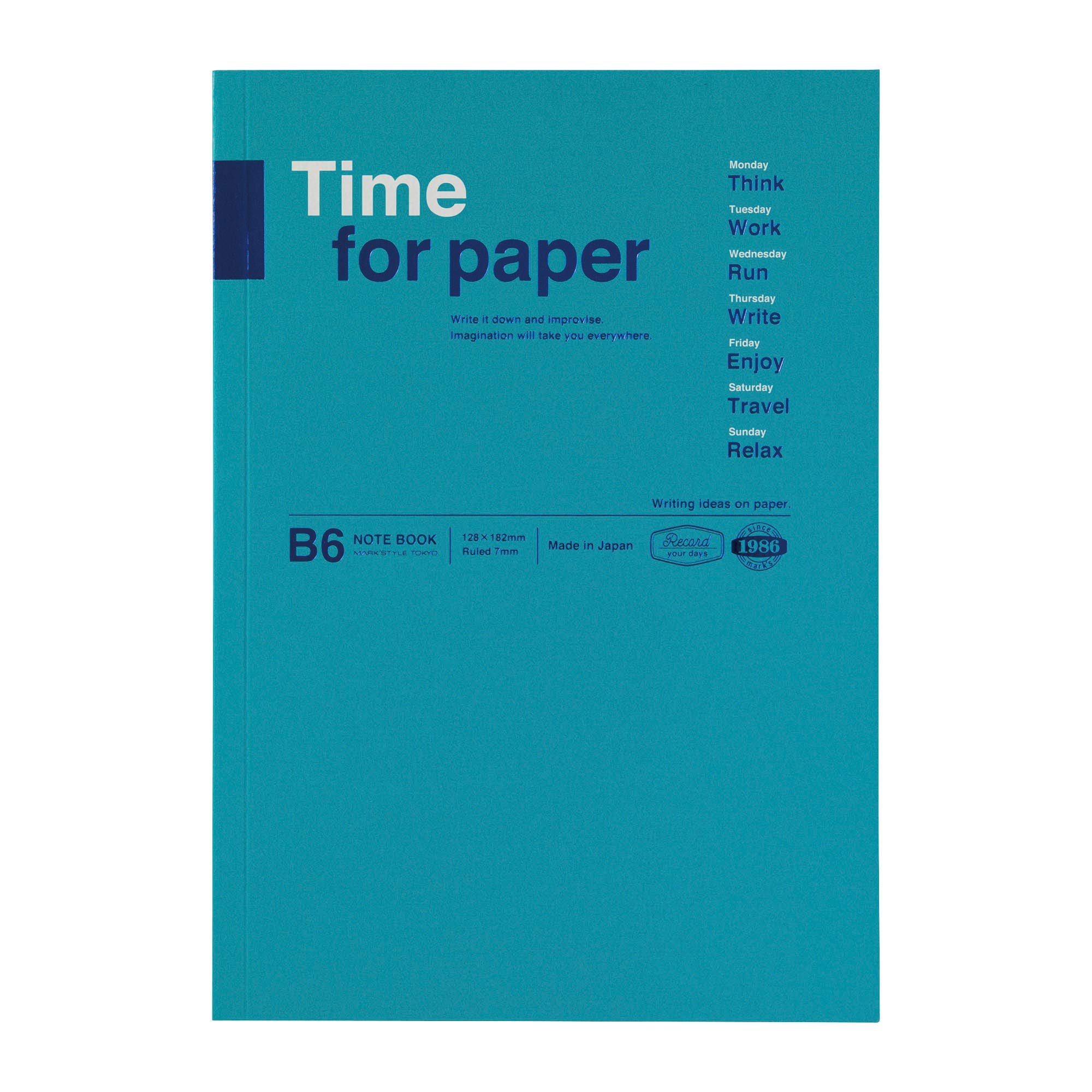 MARK'S(マークス) MARKS B6 Time Notebooks for Turquoise Paper