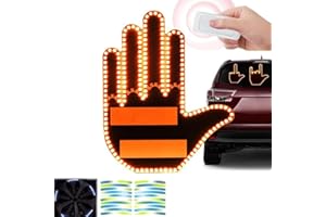 Road Mate Hand, Road Mate Official Hand, Led Gesture Light for Car, Funny Car Led Finger Lights with Remote Control(Men's)