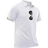 ZITY Men's Golf Shirts Short Sleeve Collared Polo Shirts for Men Moisture Wicking Solid Tennis Shirt