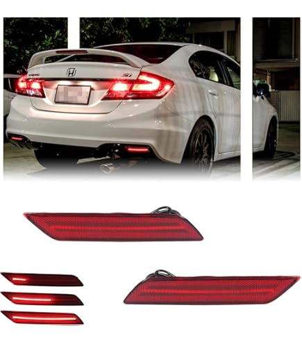 Sell 06-11 Honda Civic 4Dr Sedan Chrome Clear Rear Tail Brake Lights In - Foto 4