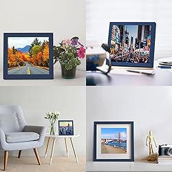 POUYCIW 9x9 Inch Wood Picture Frame for Wall