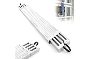 9-15Ft Telescoping Plank, Aluminum Work Plank, 440 Lbs Capacity Extension Scaffolding Plank with Viscous Straps and Skid-Proo