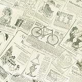 LEPENDOR Self-Adhesive Wallpaper Newspaper Pattern 0.45m x 3m Peel & Stick view 2