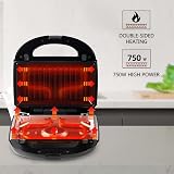 Belaco 4 in 1 Sandwich Maker Panini Waffle Grill Non-Stick Plates view 6