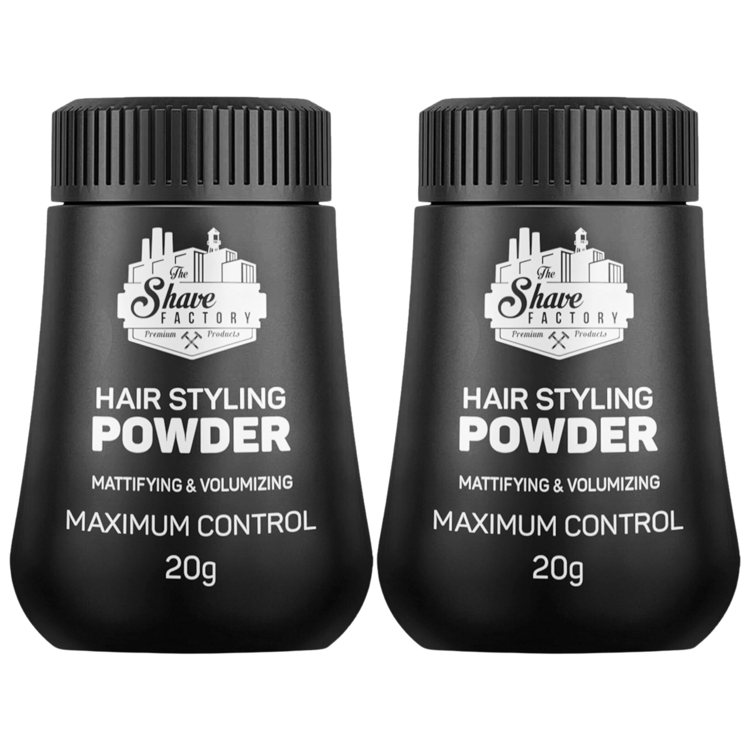 The Shave Factory Hair Styling Powder 21 g Hair Styling Powder Volume Powder Men Styling for Casual Look Relaxed Styling for Him Easy Styling (2 Packs)