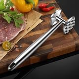 Aliglow 304 Stainless Steel Meat Tenderizer Double Sided Mallet 2.0" Head view 4