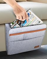 ERKOON Bedside Caddy Organiser Grey Felt Bedside Organizer Bag view 5