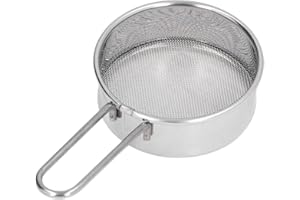 Mini Round Flour Sieve, 304 Stainless Steel Fine 40 Mesh Small Professional Flour Strainer with Durable Design, for Home Bake