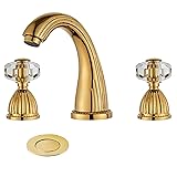 YANNLII Shiny Polished Gold Widespread Bathroom