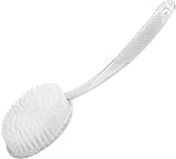 Manicare White Plastic Bath Brush Exfoliating Long Handle Non Slip view 3