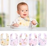Xiaomoyu 12 Pcs Baby Bibs Drool Bibs Teething 0-36 Months 3 Colors Pink Yellow view 5
