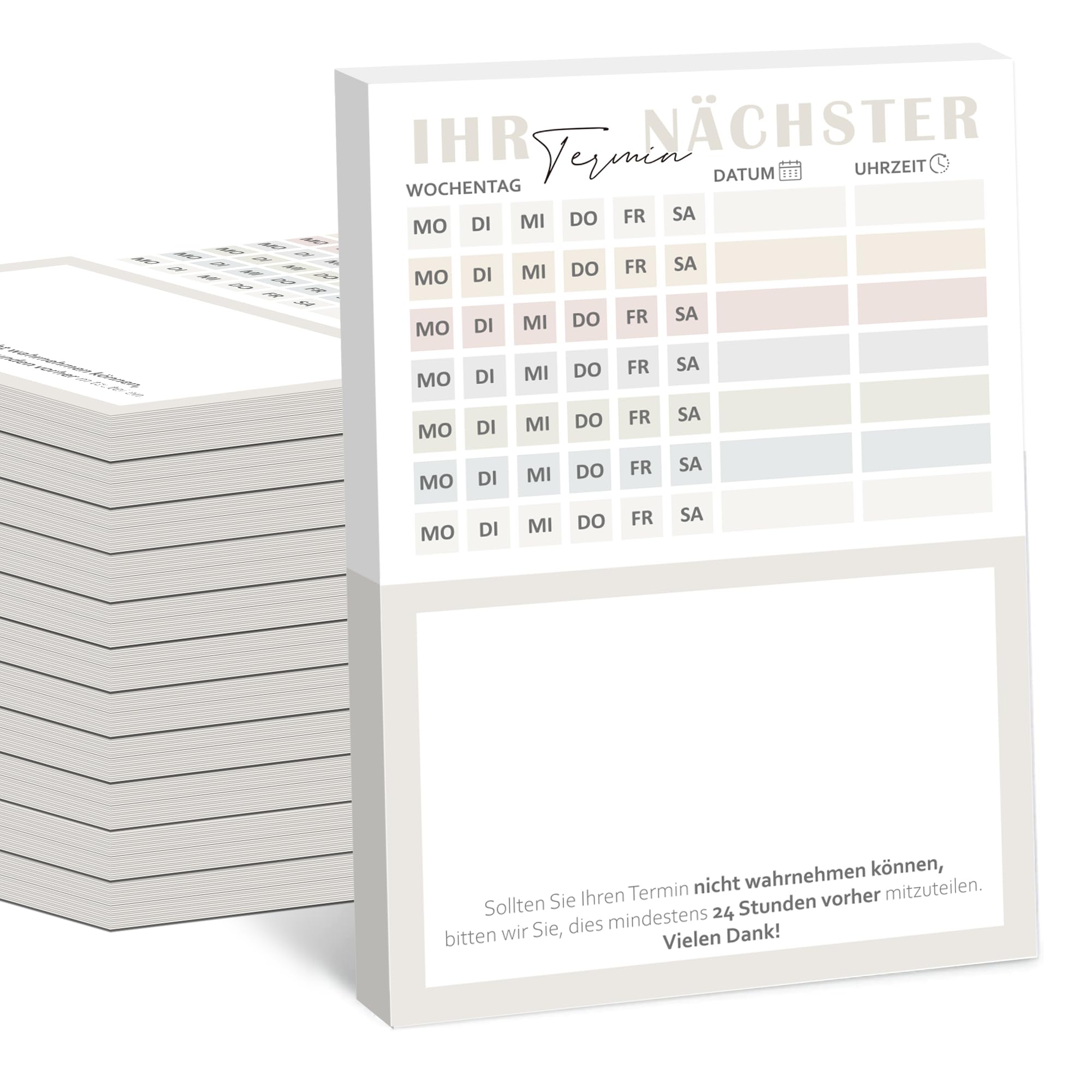 BIROYAL Appointment Notepad 12 x Appointment Pads with 600 Appointment Sheets DIN A7 Appointment Notes 7 Dates per Note for Doctors, Healing Practitioners, Physio, Massage, Studios, Cosmetics,