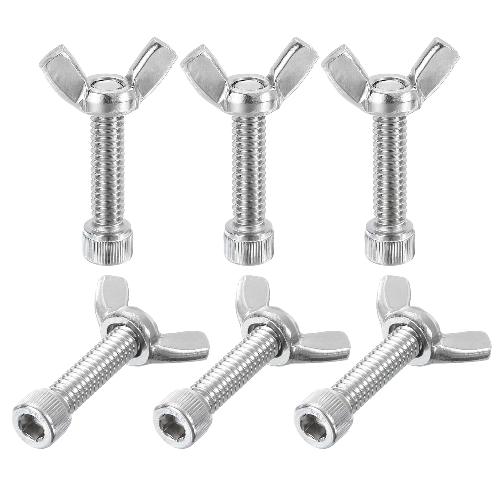 PATIKIL 1-1/8" Bat Pins, 6 Sets 304 Stainless Steel Pottery Pins Fits Any Standard Throwing Wheel Head Ceramic Bat, Pottery System Replacement Pins Tool for Pottery Construction Furniture