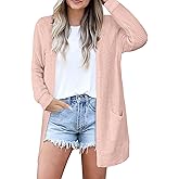 Dimur Cardigan Sweaters for Women Lightweight Open Front Waffle Knit Cardigans Casual Loose Fall Outfits for Women 2025