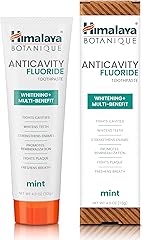 Himalaya Botanique Anticavity Fluoride Toothpaste, Fluoride with Multi-Benefit Support, Fights Cavities, Strengthens Enamel, 