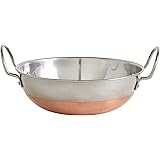 IMUSA USA SS w/Copper SA-10100 Stainless Steel Kadhai 7-Inch, Bottom, 9"