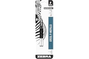 Zebra Pen Ballpoint F-Refills For F-301, F-301 Ultra & 301 A Pens, Fine Point, 0.7 mm, Black (Pack of 1,2 Count Total)