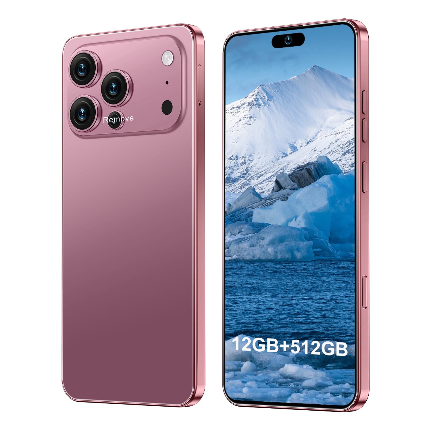 UIOUOR 17PROMA X Smartphone: Snapdragon 8 Gen 3, 12GB RAM + 512GB Storage, 7000mAh Battery, 6.99-inch Display, 68MP+108MP Camera, Android 15, 5G, Dual SIM - Superior OS Outperforms (Rose)