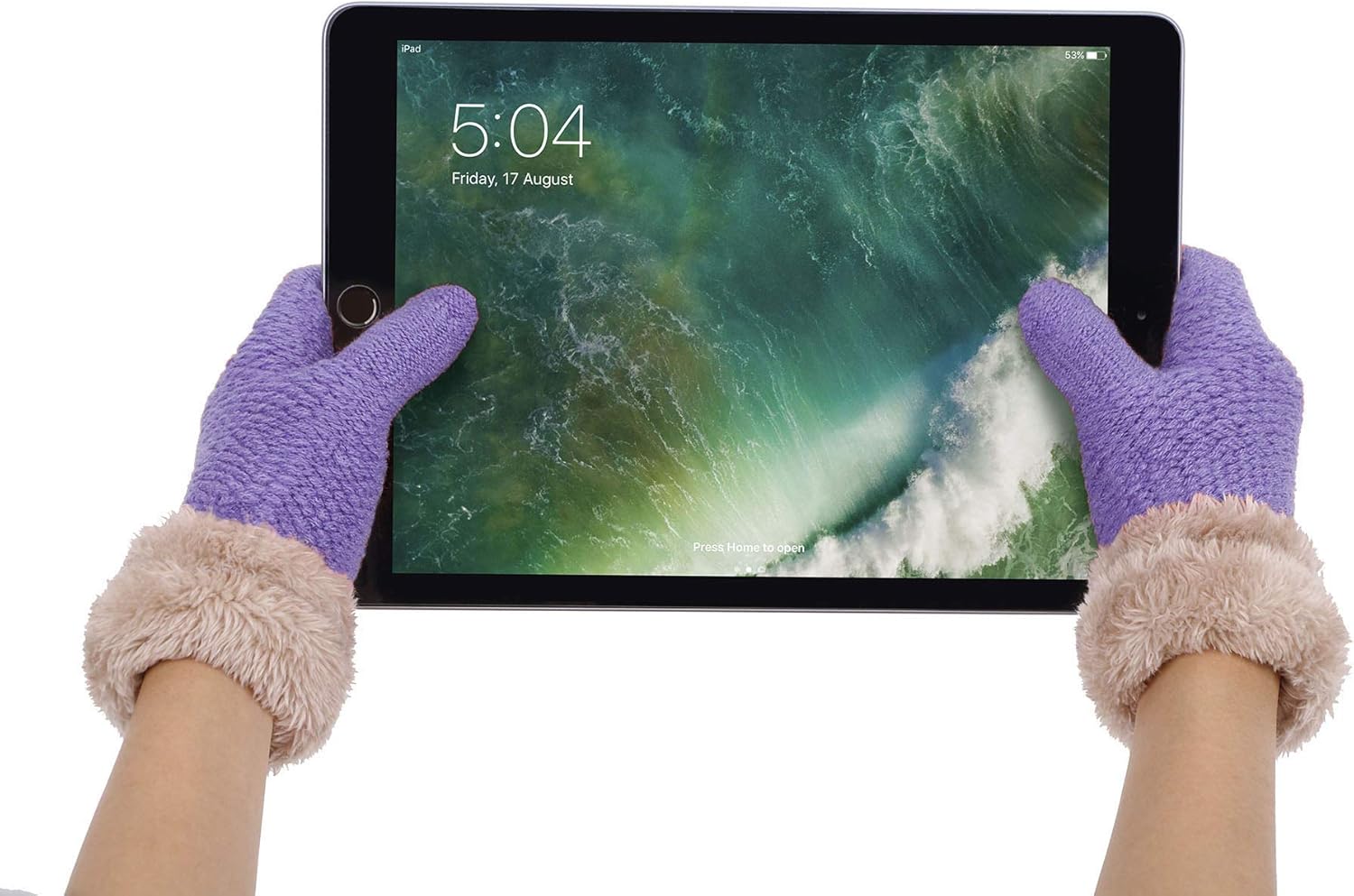 2 & 3 Pack Kids Touchscreen Winter Knit Gloves with Faux Fur Cuff: Clothing