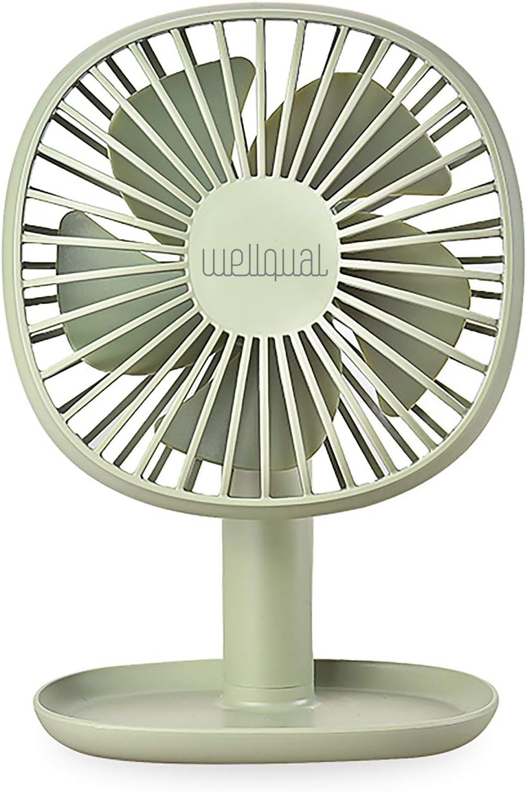 Desk Fan Small Table Fan Rechargeable Battery Operated Mini Fan 60 Degree Rotation 5 inch Portable Fan 3 Speed USB…