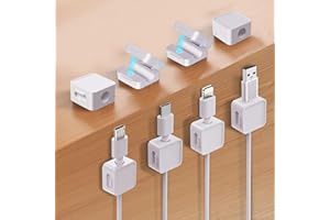 8-Pack Cable Organizers, Magnetic Cable Clips, Magnetic Cable Tidy, Cable Fastener Clips, Desktop Cable Organizers, Magnetic 