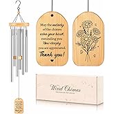 Milcier Thank You Gifts for Women Men, Thank You Wind Chimes, Appreciation Gifts for Coworkers, Mentor, Pastor, Friends, Nurse, Doctor, Thanksigving Present, 25.5 inch
