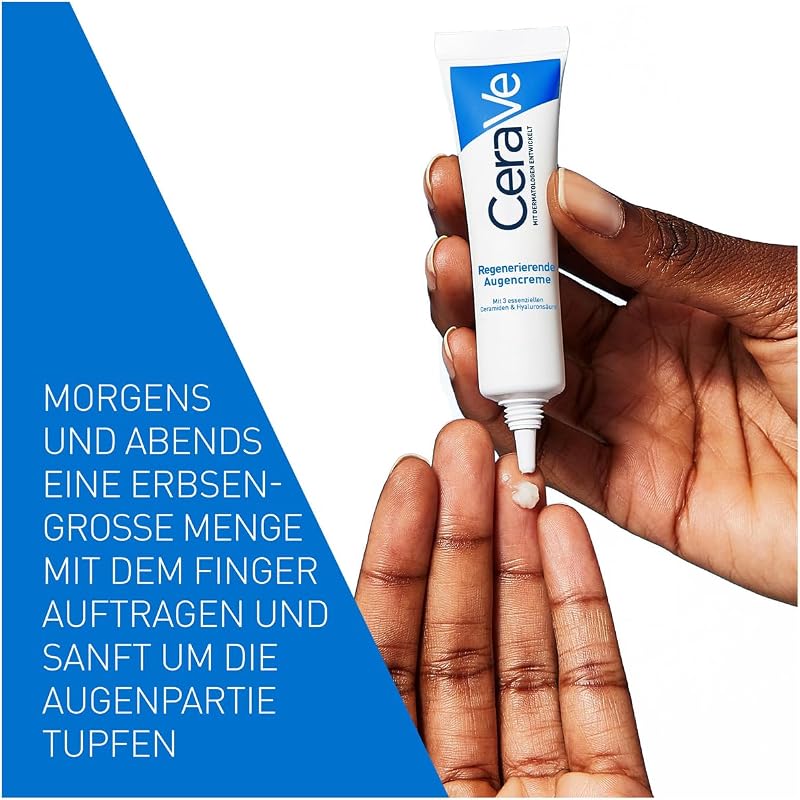 - Crème Réparatrice Contour des Yeux, Crème Contour des Yeux, Formule Hydratante, Anti-Poches, Acide Hyaluronique et Céramides, Hydratation 24h, Contours Yeux Secs