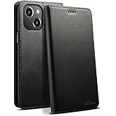 SINIANL Compatible with iPhone 13 Case Wallet, iPhone 13 Wallet Case with Card Holder, Leather Book Folding Folio Case with Kickstand Magnetic Closure flip Cover for iPhone 13 6.1 inch Black