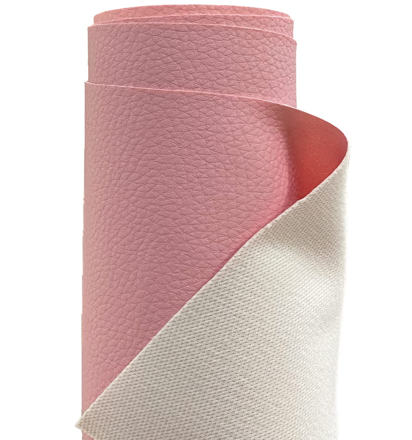 A-Express Grained Faux Leather Fabric Waterproof Heavy Duty Leatherette Vinyl Leathercloth Upholstery Textured Material - Light Pink 1 Metre 100cm x 140cm