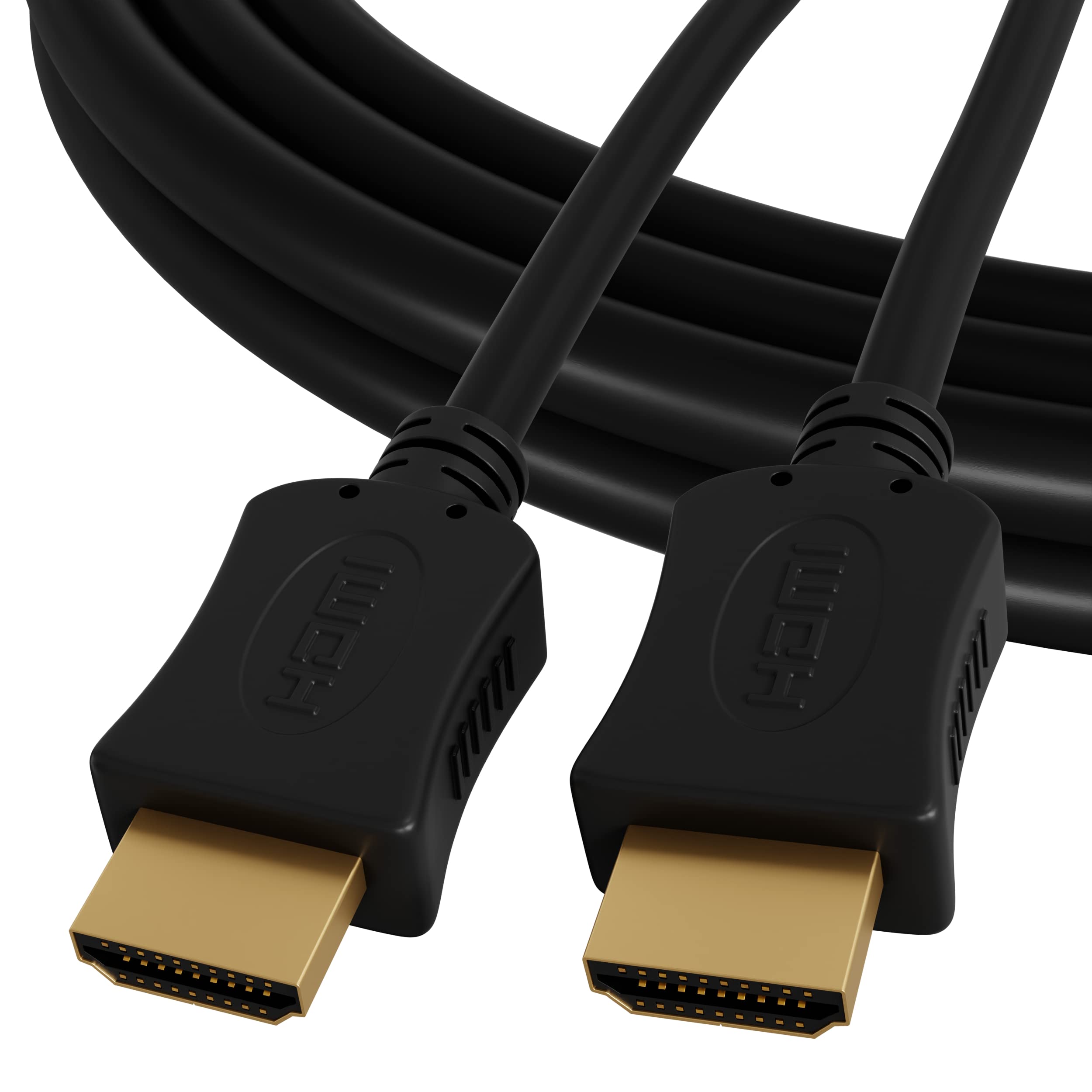 ConnectingU 2m Black 4K/3D HDMI Cable Male to Male with Ethernet, Compatible with PS5, Xbox Series S, Sky, Virgin Media, Blu-ray DVD Player