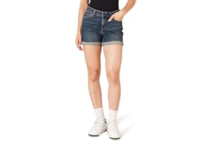 Amazon Essentials womens Mid-Rise Slim Fit 4" Denim Shorts