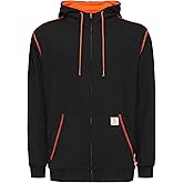 BOCOMAL FR Hoodies Zipper Front for Summer 7.5oz Lightweight Cotton Flame Resistant Sweatshirt（Non Fleece）