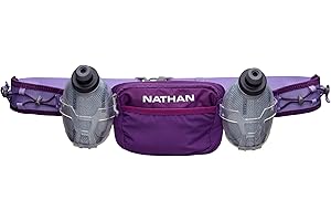 Nathan Running Belt Hydration with Flasks, Storage Pockets, Trail Mix Plus, Running Water Bottle Belt, Insulated, Walking, Hi