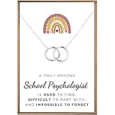 VIY Personal Card School psychologist gifts for women, School psychologist appreciation week necklace, Graduation gift, Counselor gifts for women
