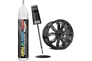 MCTRHG Gloss Black Rim Touch Up Paint, Black Rim Paint Tesla Rim Repair Kit Quick and Easy, Touch Up Paint Pen for Cars to Repair Rim Chips, Universal Black Wheel Paint