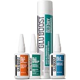 GluBoost Bonus Combo Packs &ndash; GluDry Accelerator - Fill n&rsquo; Finish Pro Formula - Thin - Ultra Thin &ndash; White - Black - Lac R Shot (GluDry Acclerator + Fill n&rsquo; Finish Pro Formula, Thin, Ultra Thin)