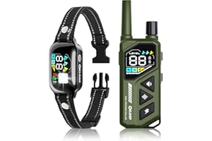 ELOOP 2-in-1 AI Anti-misoperation Smart Dog Bark Collar, Dog Training Collar with 3300FT Remote, IPX7 Waterproof Automatic Anti-Barking Device for 1 Dog with Beep, Vibration, Safe Shock Modes