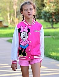 Disney Minnie Mouse Toddler Girls Varsity Bomber
