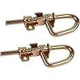 Spring Barrel Bolts - Loop Style Door Latch Hardware Lock Barrel Bolt Gate Latches for Shed,Gates,Doors,Garden,Wooden Window,Fence,Playhouse,Chicken coop,include Screws|1 Pair