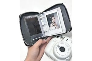 Pocket Photo Album for Polaroid Go Film and Instant Mini Camera, Fujifilm Instax Film, Portable Travel Photo Album, PU Protec