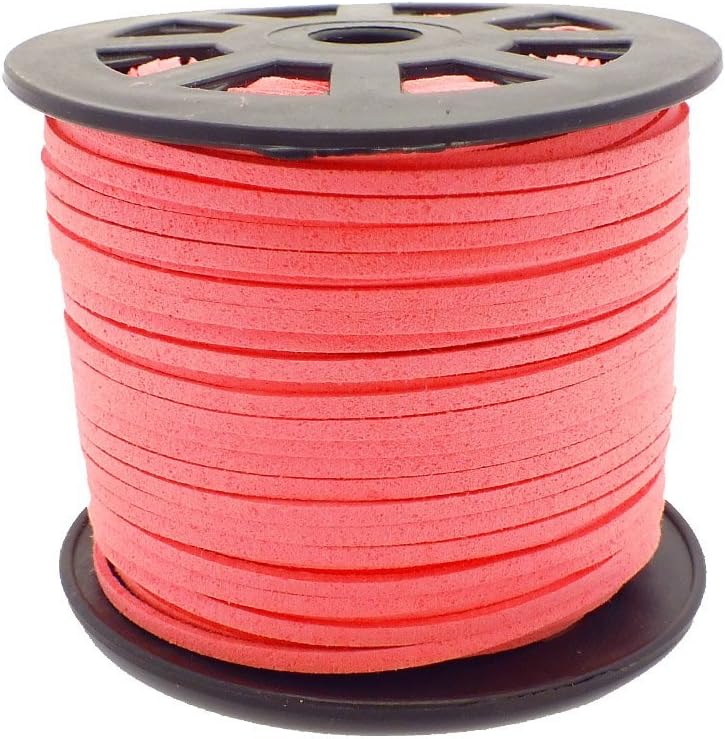 3mm Flat Faux Suede Cord - Pink - 5m