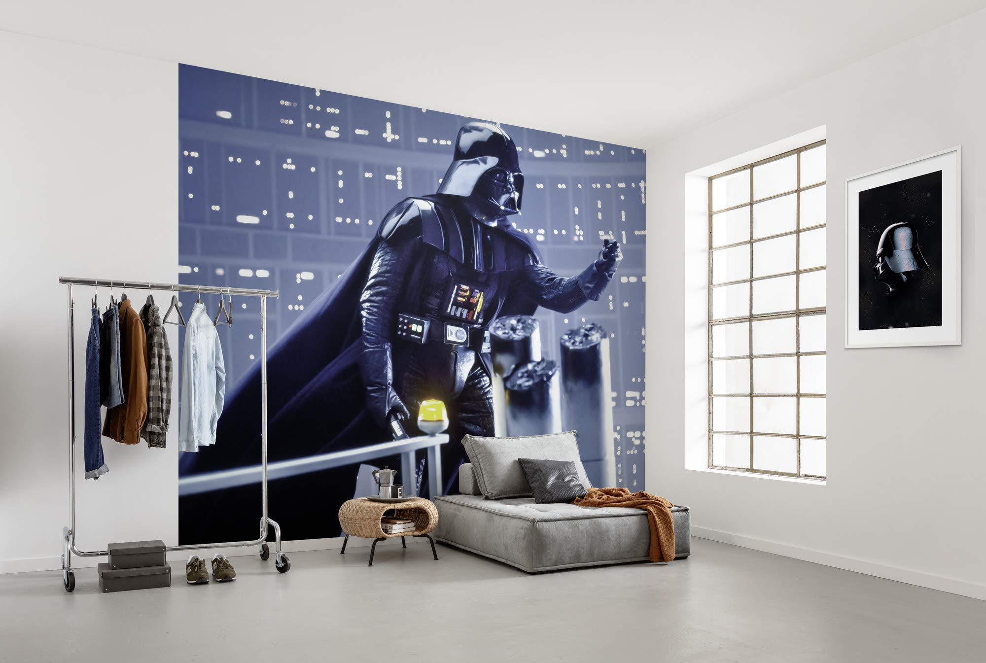 Komar Star Wars Fleece Photo Wallpaper, Fleece, Blue, Black, 300 x 250 cm (Breite x Höhe), Bahnbreite 50 cm