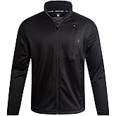 Spyder Mens Fleece Jacket - Polar Fleece Suede Mens Jacket Lightweight UPF 30+ Athletic Zip Up 2 Way Stretch Coat for Men