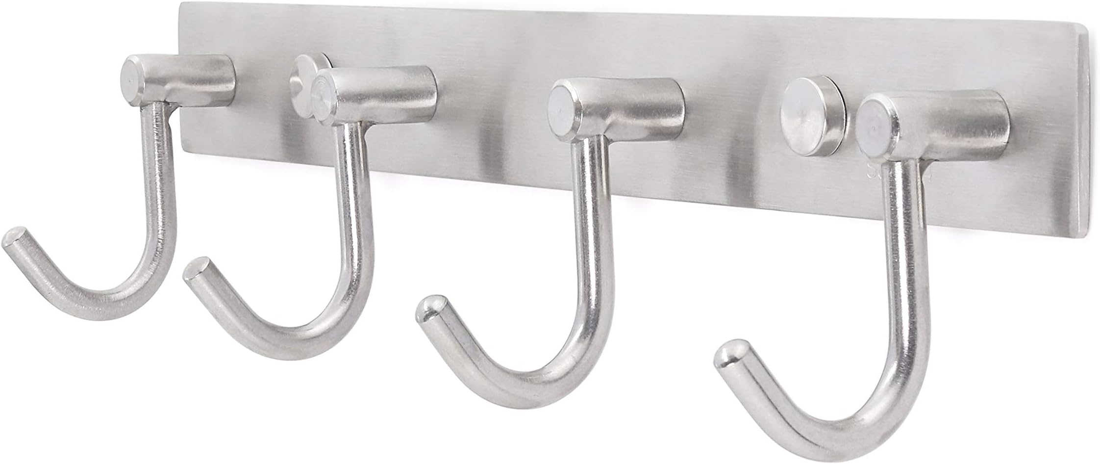 WEBI Coat Rack Wall Mounted,4 Hooks for Hanging Coats,Towel Hook,Coat Hanger Wall Mount,Hook Rack for Clothes,Jacket,Backpack,Brushed Nickel