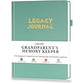 SIMSIMY Grandparent's Life Story Journal, Grandparents Memory Keepsake Legacy Journal with Prompt Questions, Linen Hardcover Book Heirloom Birthday Gift for Nana, Grandma, Grandpa, Parents, A5