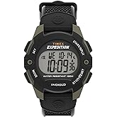 Timex Men
s Expedition 41mm Watch - Black Strap Digital Dial Green Case