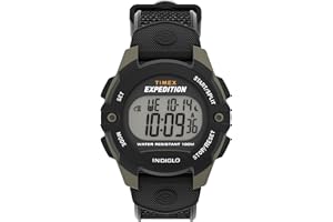 Timex Men's Expedition 41mm Watch - Black Strap Digital Dial Green Case
