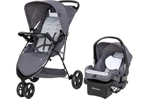 Baby Trend Venture 3-Wheel Stroller Travel System, Stellar Grey
